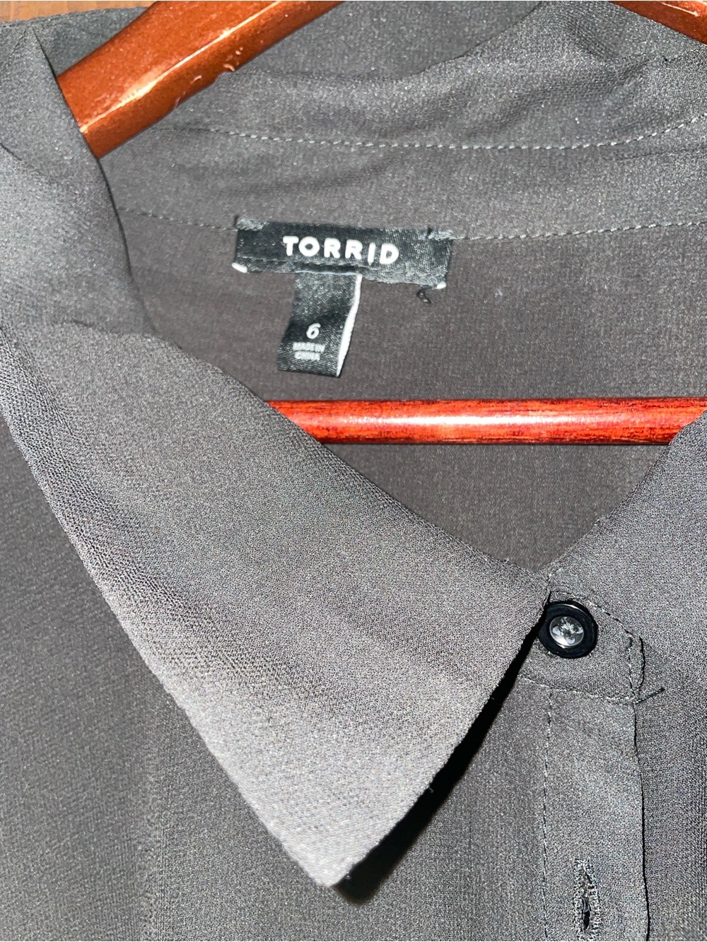 torrid Black Collared Button-Up Blouse